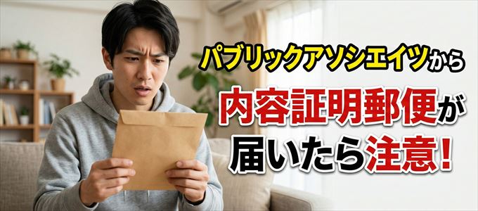 パブリックアソシエイツから内容証明郵便が届いたら注意！